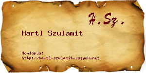Hartl Szulamit névjegykártya